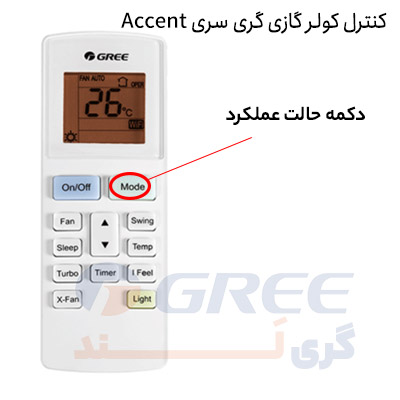 تنظیم حالت گرمایش با کنترل کولر گازی گری سری Accent