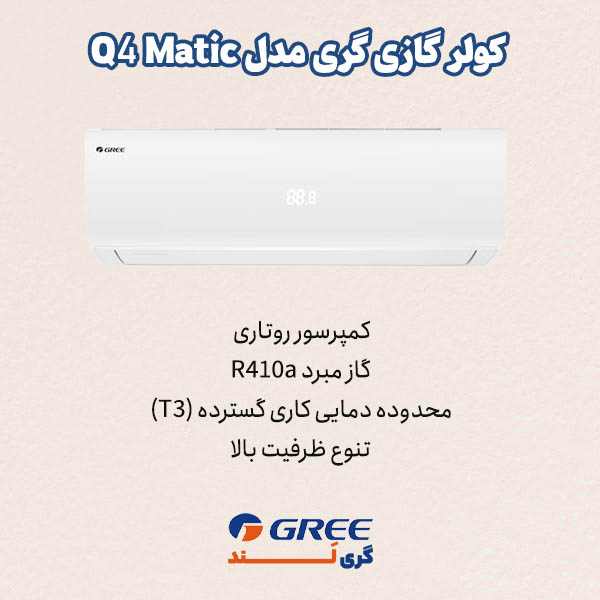 معرفی کولر گازی مدل Q4 matic