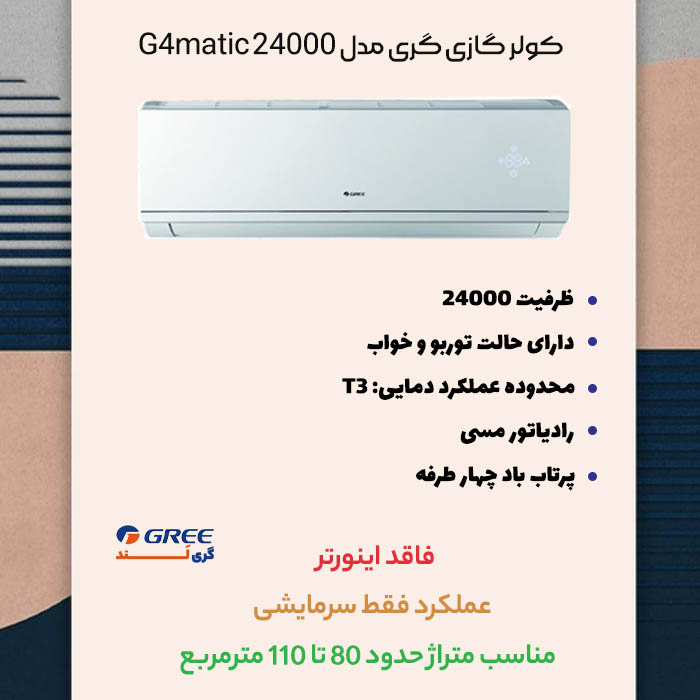 مشخصات کولر گازی گری مدل G4matic 24000