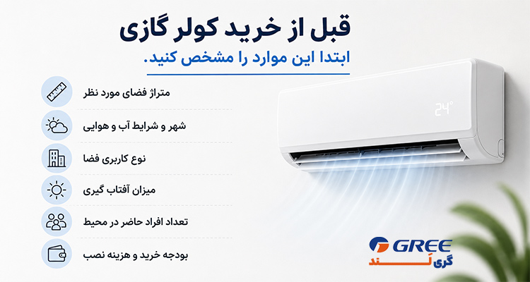 قبل از خرید کولر گازی، ابتدا این موارد را مشخص کنید.